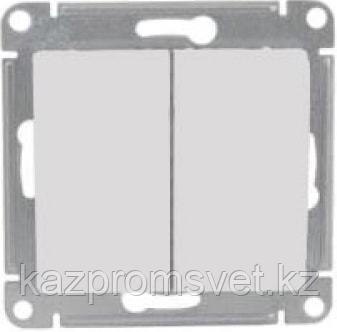 Выкл 2 кл с инд 10А с/у б/рамки "GLOSSA" белый (20) GSL153 NEW