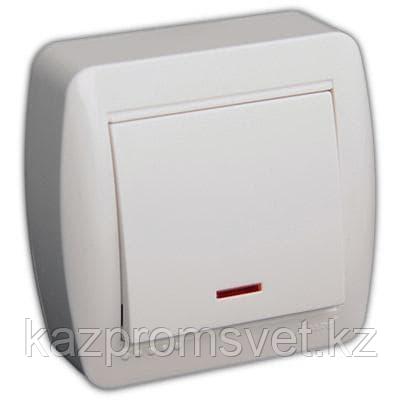 L22Выкл 1кл.с инд. о/у белый Demet 711-0200-111