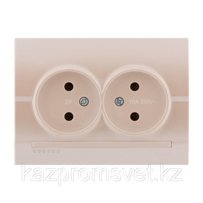 702-3030-128 Розетка двойная скрытой установки Deriy