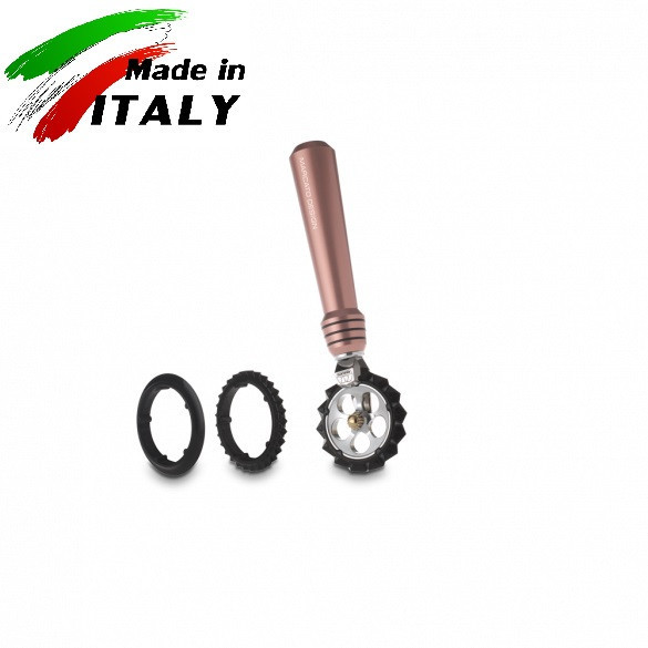 Ручная лапшерезка - фигурный нож для теста, лапши, пасты Marcato Design Pastawheel Rosa, розовый