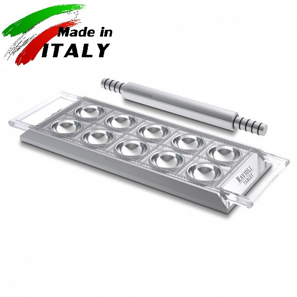 Пельменница равиольница Marcato Design Ravioli Tablet Argento форма для приготовления пельменей равиоли, серые
