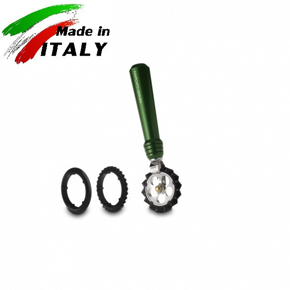 Ручная лапшерезка - фигурный нож для теста, лапши, пасты Marcato Design Pastawheel Verde, зеленый