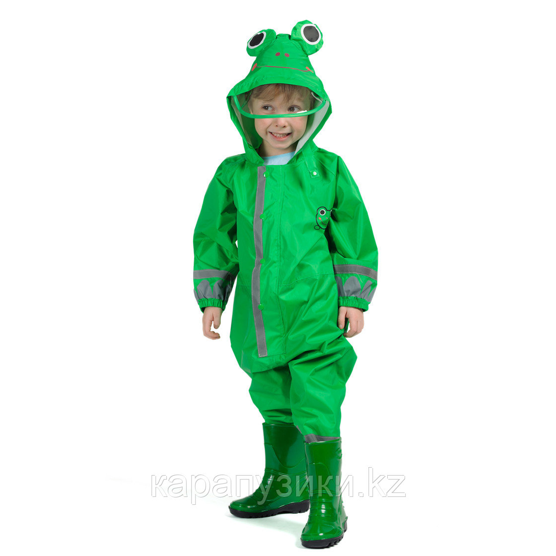 Дождевик детский зелёный лягушонок - фото 1 - id-p64862641
