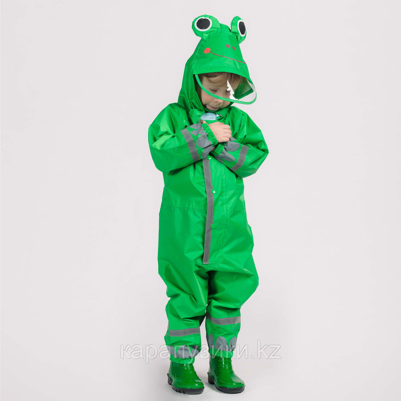 Дождевик детский зелёный лягушонок - фото 2 - id-p64862641