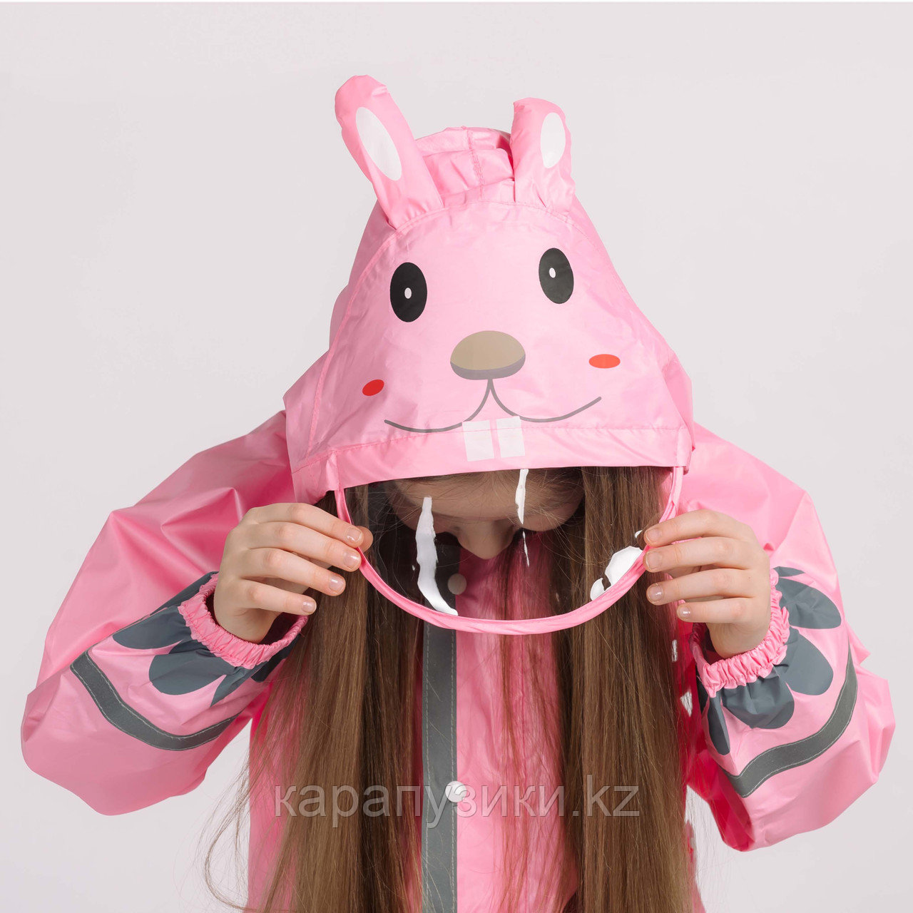 Дождевик детский розовый кролик - фото 4 - id-p64862647