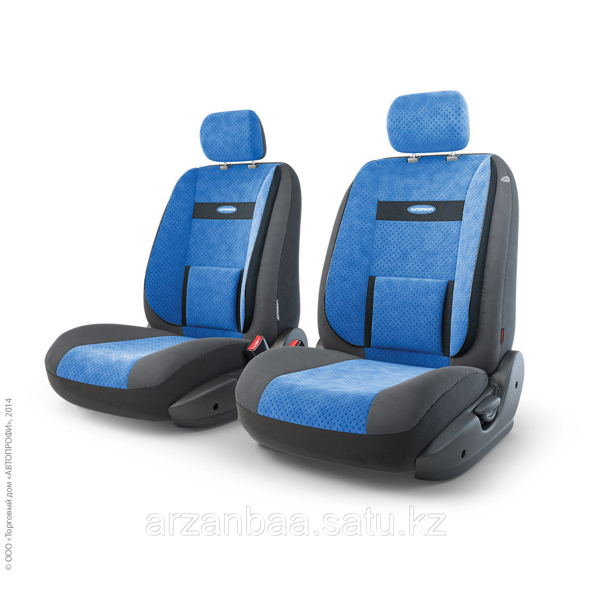 Чехлы Transform COMFORT,передний ряд,велюр,ортопедическая поддержка (6 предм.)AIRBAG черн/синий1/5