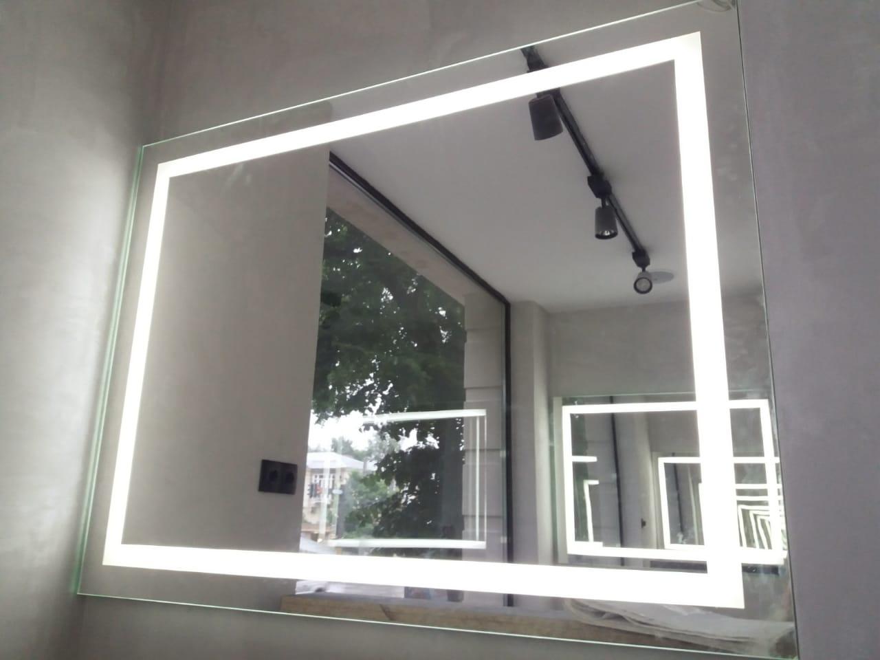Sonata, Зеркало с пескоструйной Led подсветкой, 800 х 1000 мм - фото 2 - id-p64956977