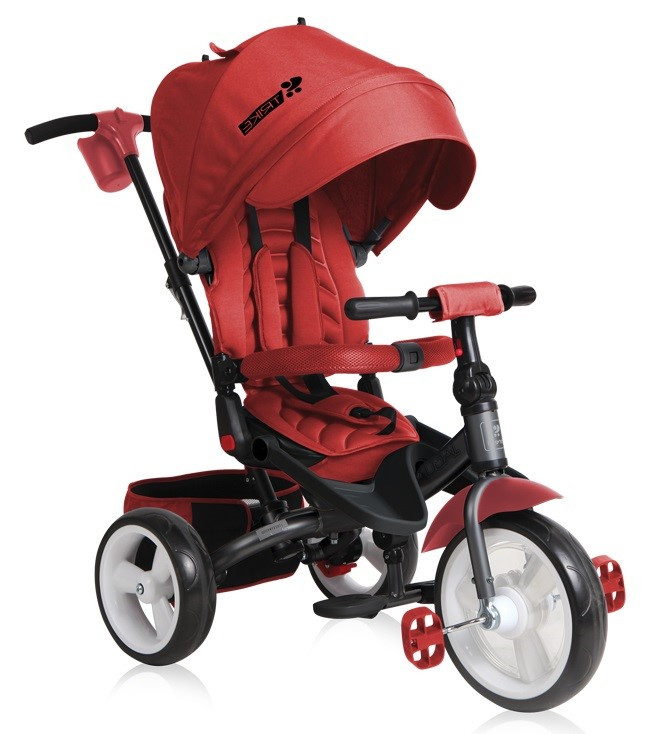 Lorelli Детский трехколесный велосипед с ручкой Lorelli JAGUAR (Красный/Red)