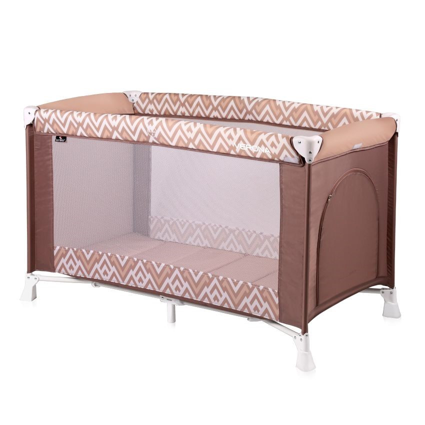 Lorelli Детская кровать манеж Lorelli Verona 1 (Коричнево-бежевый/Brown&Beige Lines 1940)