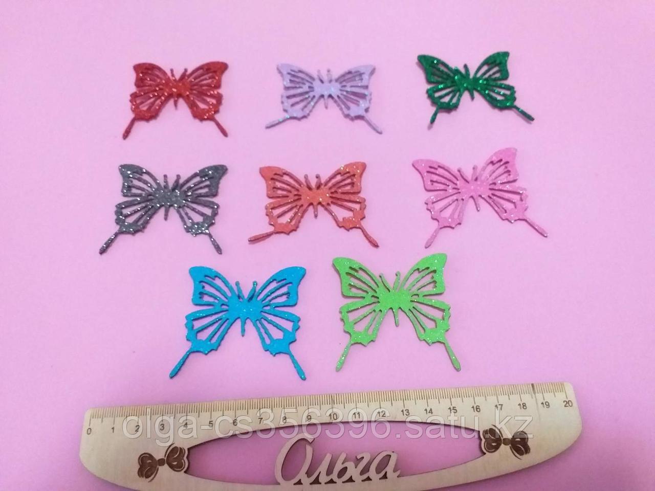 Бабочки из глиттерного фоамирана. 5,5 см. Creativ 2611