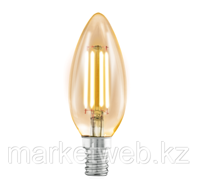 LED Лампа E14 8W Филаментная “Свеча” 2700-3000K.