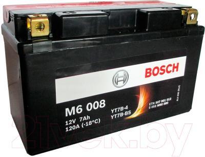 Мотоциклетный аккумулятор (7Ah 12V) AGM Bosch M6 008 YT7B-BS - фото 1 - id-p65018748