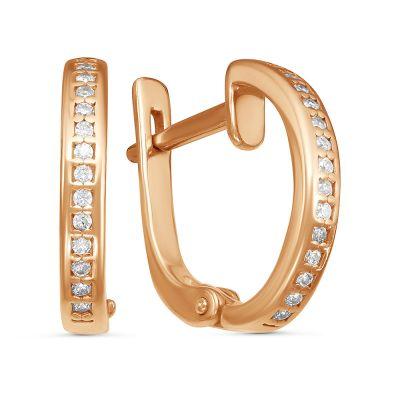 Серьги из серебра с фианитом Красная Пресня 3389683
