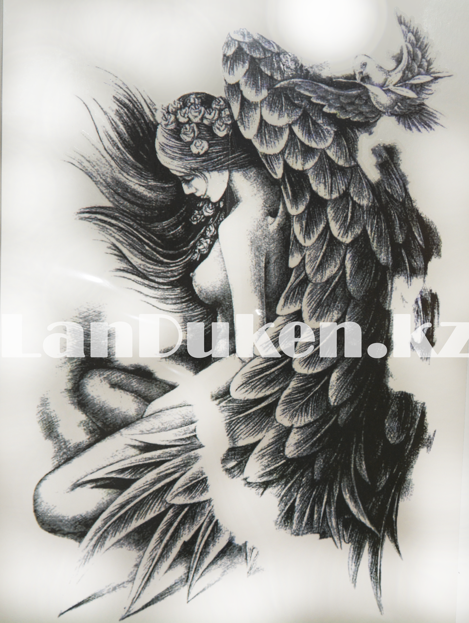 Временное тату Tattoo девушка с крыльями 215x155mm HB-802 - фото 1 - id-p64646173