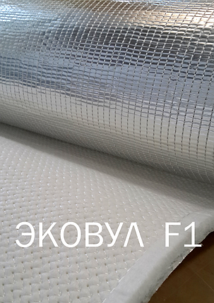 Кремнезёмный огнеупорный Мат Ekowool F1 - материал, облицованный с одной стороны фольгой., фото 2