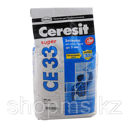 Затирка Cerezit CE 33 SUPER белая 5кг., фото 2