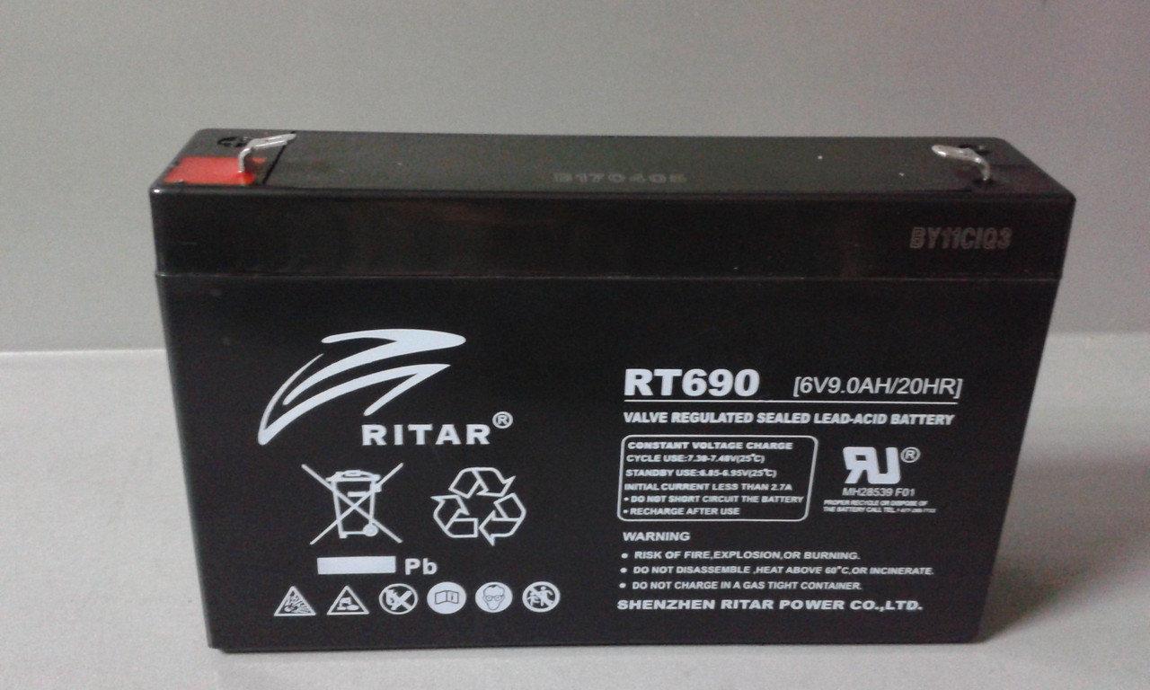 Аккумулятор Ritar RT690 (9Ah 6V) - фото 1 - id-p65066290