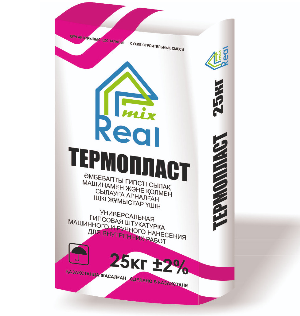 Универсальная гипсовая штукатурка « Термопласт» Realmix 25 кг. - фото 1 - id-p65066288