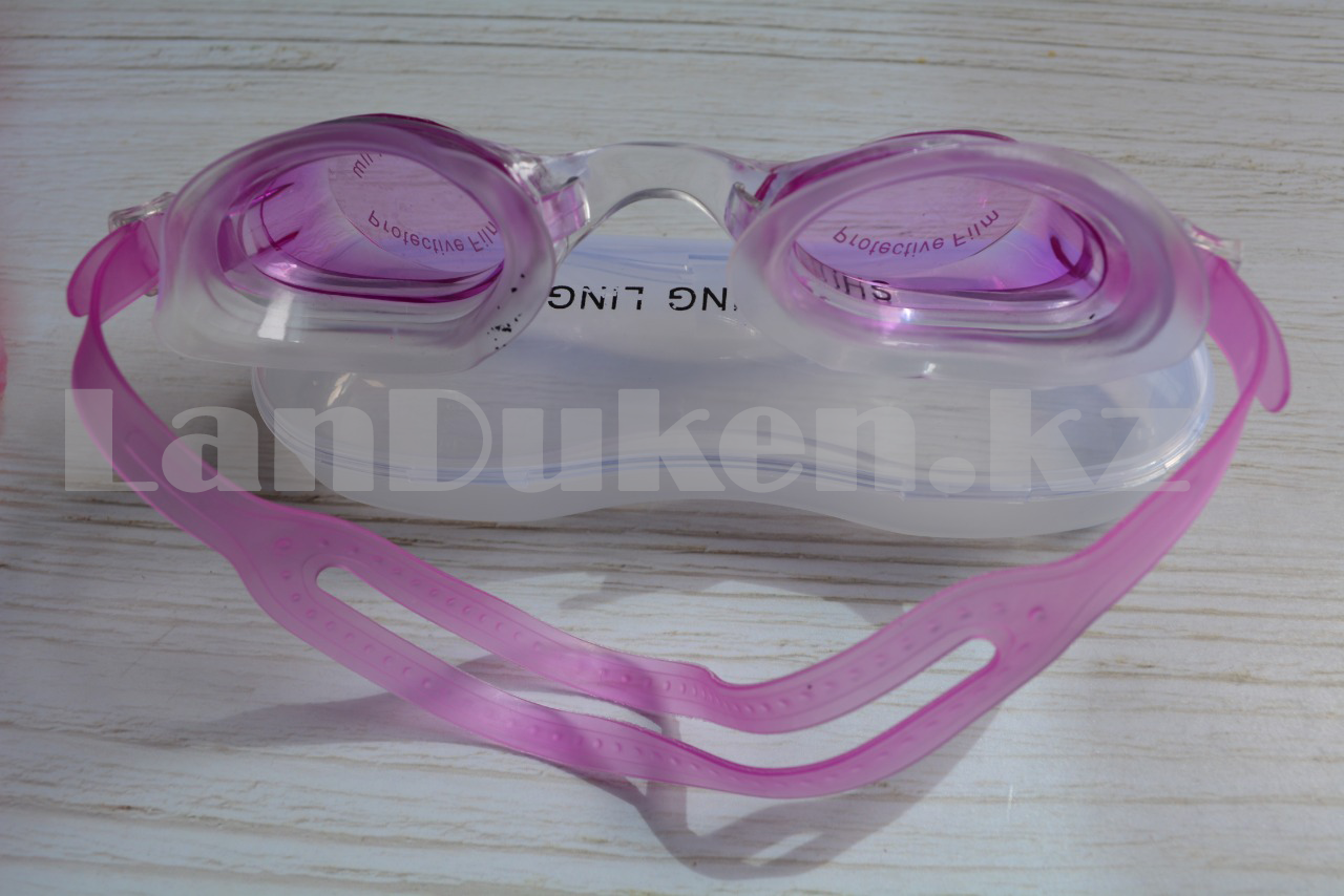 Очки для плавания в пластиковом чехле с берушами, фиолетовые - фото 6 - id-p65064875
