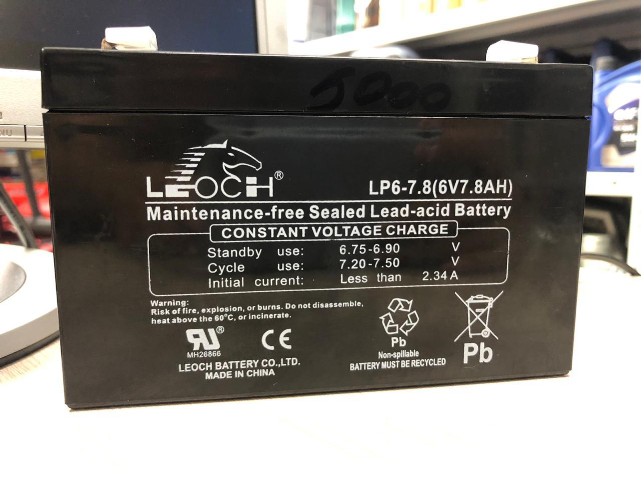 Аккумулятор Leoch Battery LP6-7.8 (7.8Аh 6V)
