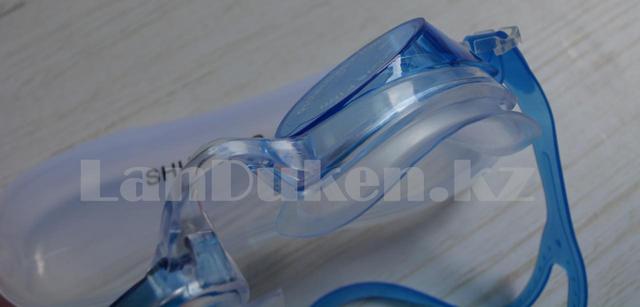 Очки для плавания в пластиковом чехле с берушами, синие