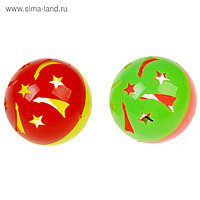 Набор из 2 шариков "Звезды", диаметр шарика 4 см, с бубенчиком, микс цветов