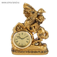 Часы настольные "Всадник", цвет состаренное золото, 29х21 см