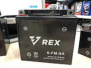 Аккумулятор для мотоциклов 6-FM-9A REX (9Ah 12V)