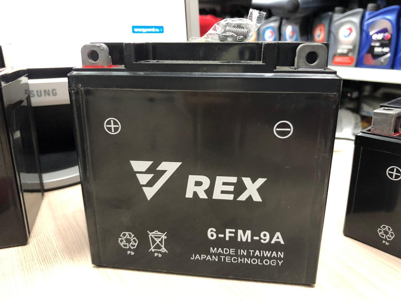 Аккумулятор для мотоциклов 6-FM-9A REX (9Ah 12V) - фото 1 - id-p65086207