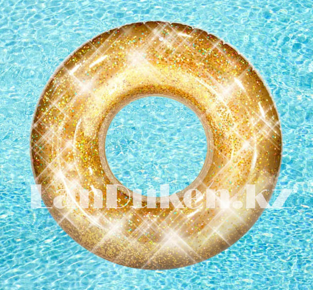 Надувной плавательный круг блестящий 50 см с золотыми блесками - фото 1 - id-p64631953