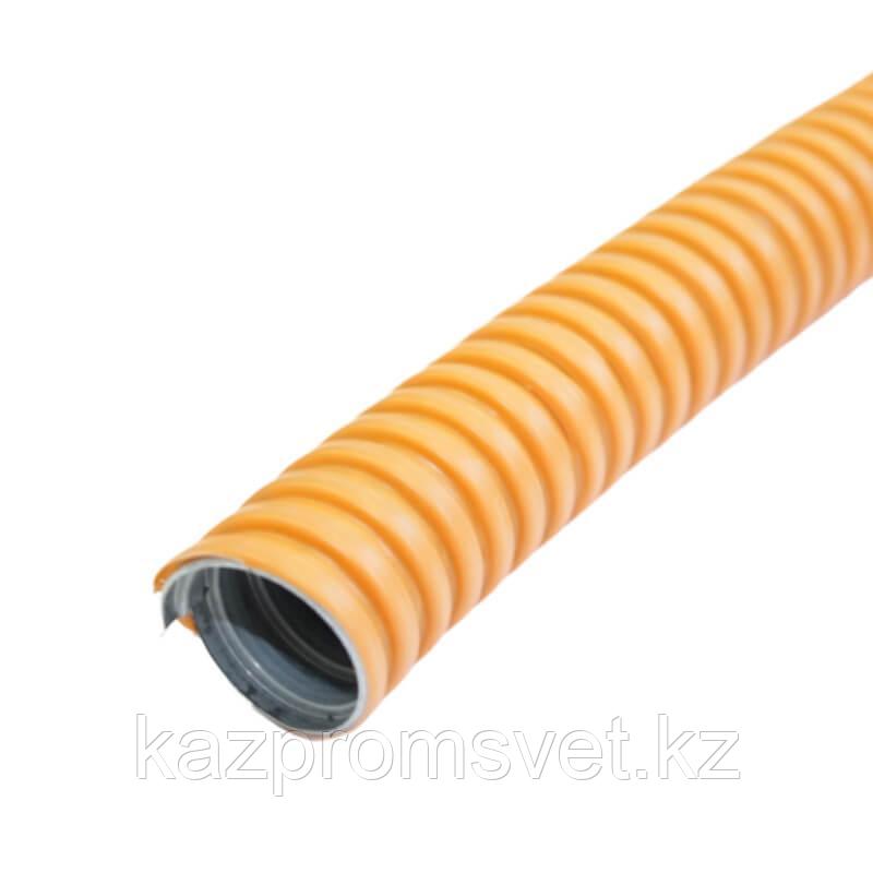 Металлорукав в ПВХ изоляции МРПИ НГ 25 (50 м/уп.) оранжевый ЗЭТА, фото 1