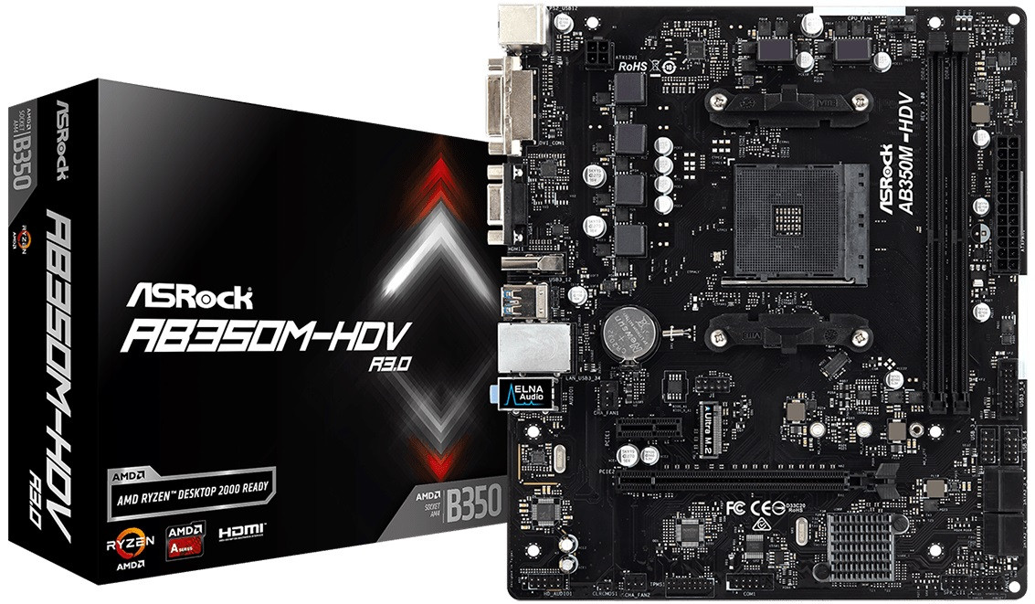 Материнская плата ASRock AB350M-HDV R3.0