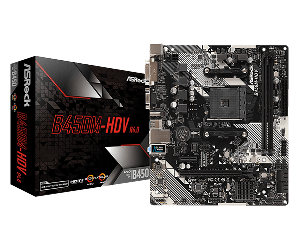 Материнская плата ASRock B450M-HDV R4.0