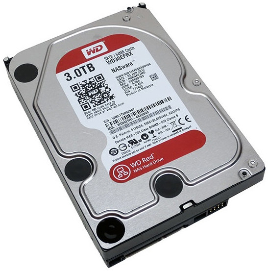 Жесткий диск HDD 3Tb Western Digital Red 6Gb/s 3.5" 64Mb SATA WD30EFRX