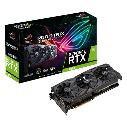 Видеокарта ASUS STRIX RTX 2060, ROG-STRIX-RTX2060-A6G-GAMING, MaxContact, 6Gb/192bit GDDR6