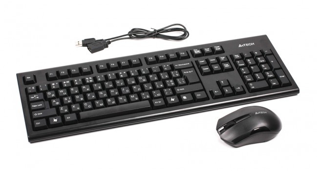 Комплект Клавиатура+мышь беспроводная A4tech 3000N Wireless 2.4G, USB, V-Track G7