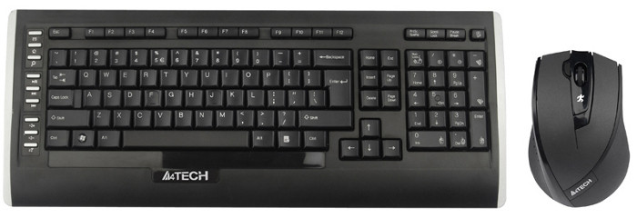 Комплект Клавиатура+мышь беспроводная A4tech 9300F Wireless 2.4G, USB, V-Track G9