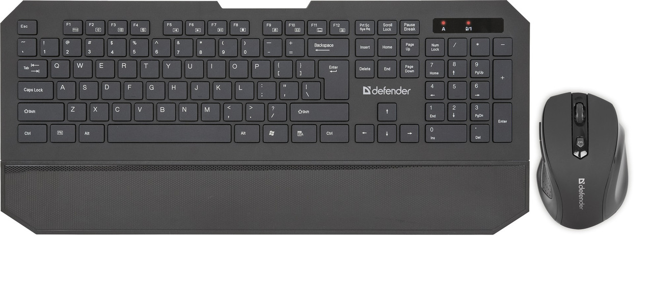 Комплект беспроводный Defender Berkeley C-925 Nano, B Черн)RUS Кл:104+12 М:6кн, 800/1200/1600