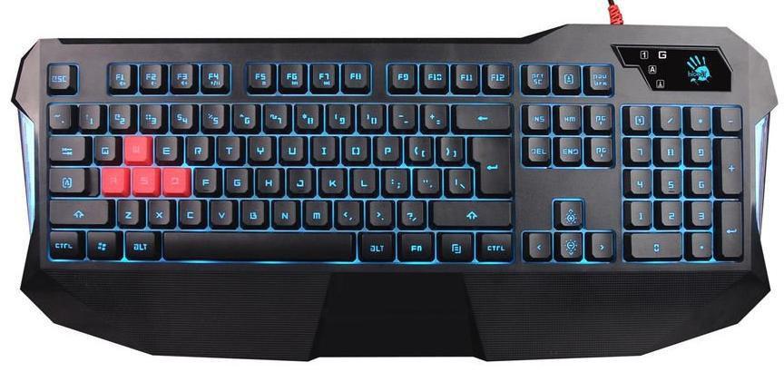 Клавиатура игровая Bloody B130 USB, LED-подсветка клавиш, 1.8 m