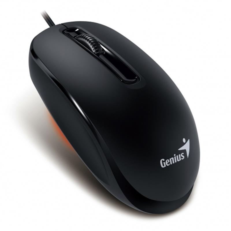 Оптическая мышка Genius DX-130, USB, Black, 1000 dpi, either hand 31010117100