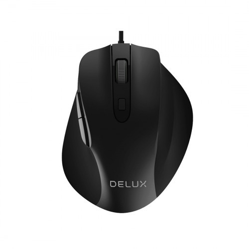 Мышь, Delux, DLM-517OUB, Оптическая, USB, 1000-1600-2400- 3200 dpi, Длина провода 1, 6м, Чёрный