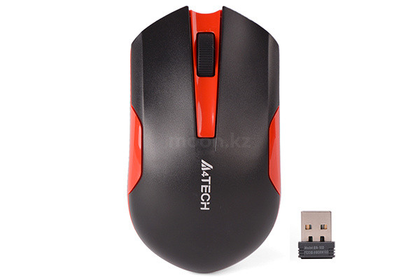 Мышь беспроводная A4tech G3-200N Black+Red Оптическая 2,4G USB 1000 dpi