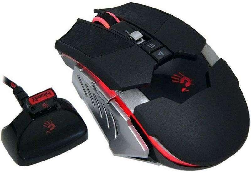Мышь игровая беспроводная Bloody RT5Warior BLACK Оптическая 2,4G USB 4000 CPI