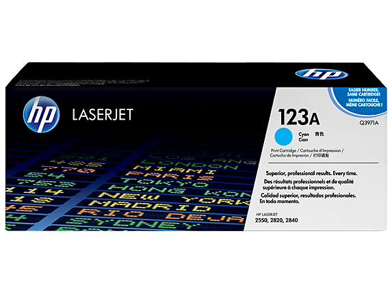 Тонер-картридж HP LaserJet 123A, голубой (Q3971A)