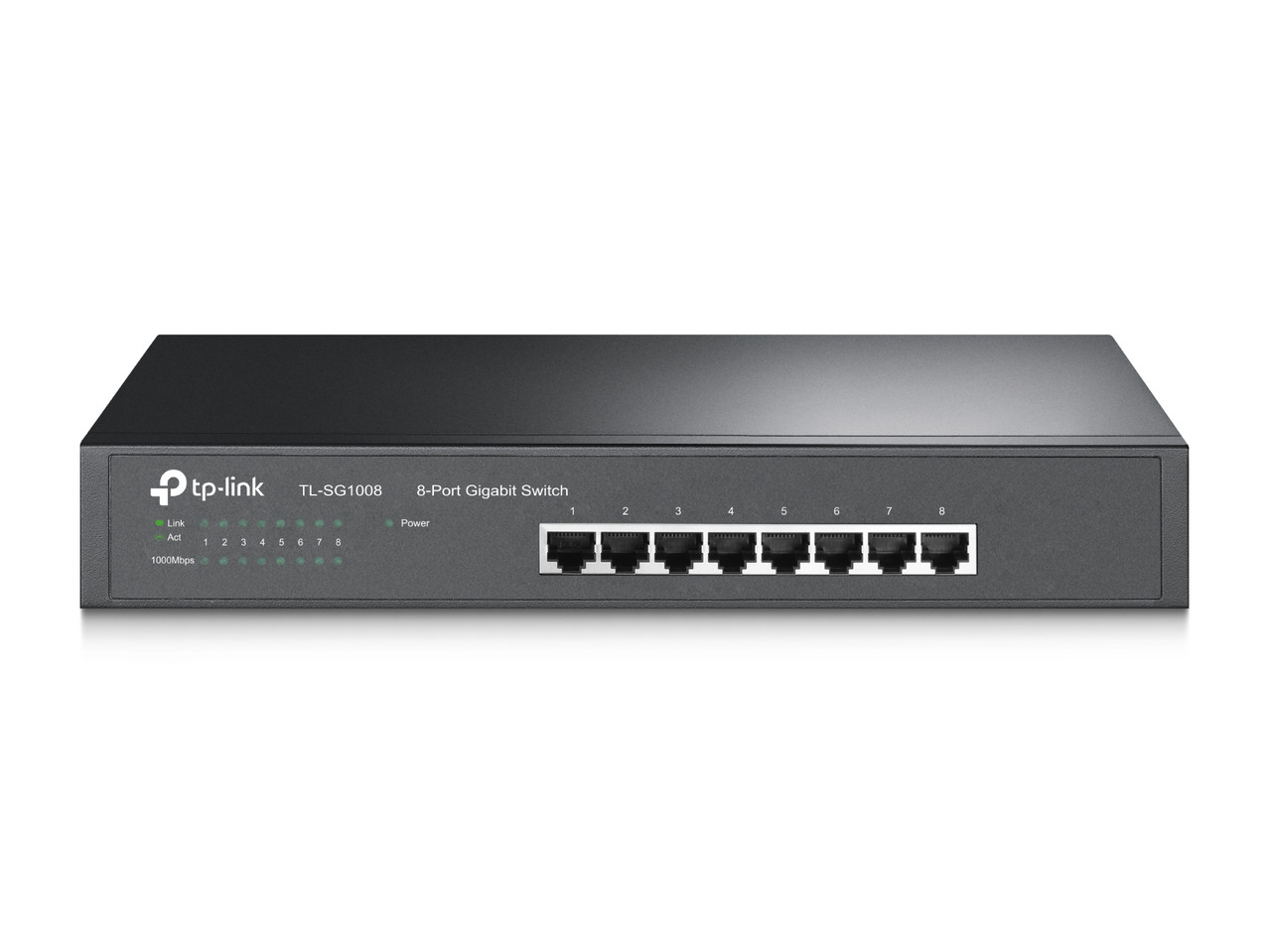 Коммутатор GbE 8-портовый Tp-Link TL-SG1008 8-port Gigabit Switch, 1U