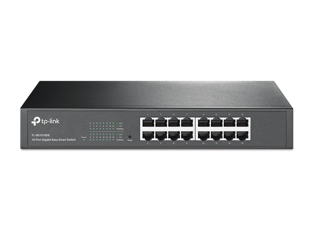 Коммутатор Easy Smart GbE 16-портовый Tp-Link TL-SG1016DE