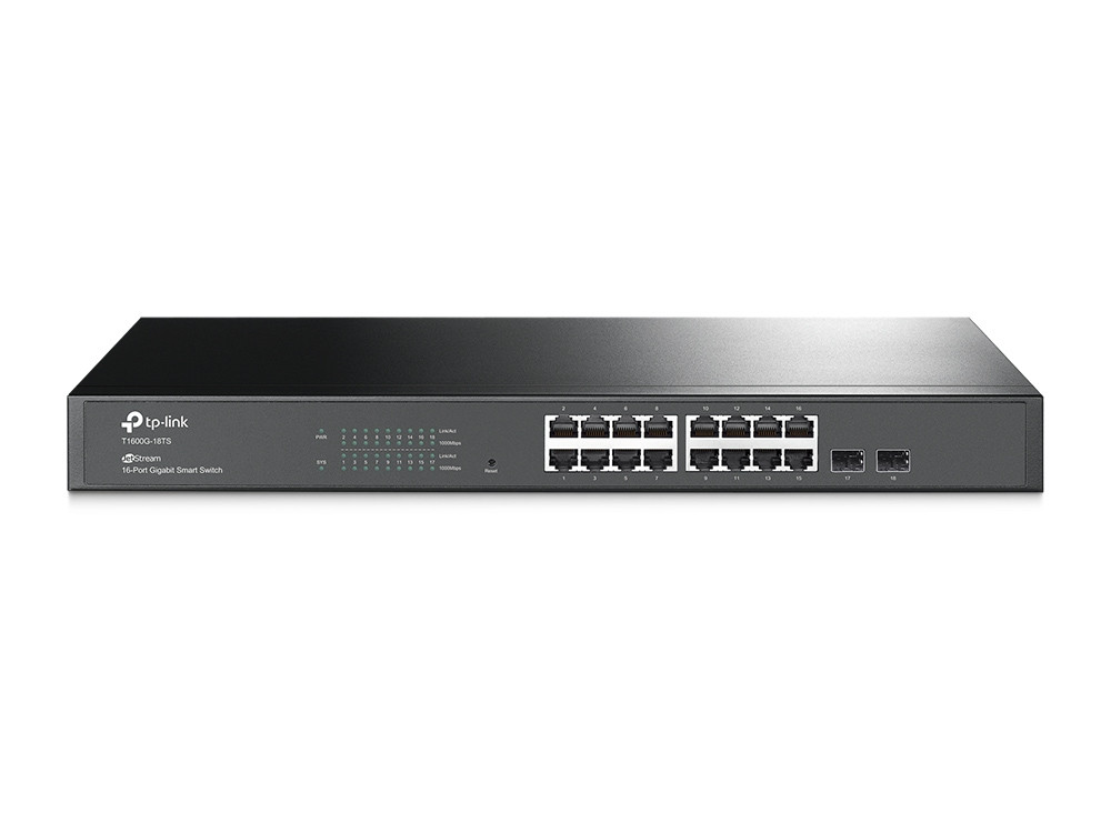 Коммутатор Smart GbE 16-портовый Tp-Link T1600G-18TS(TL-SG2216)