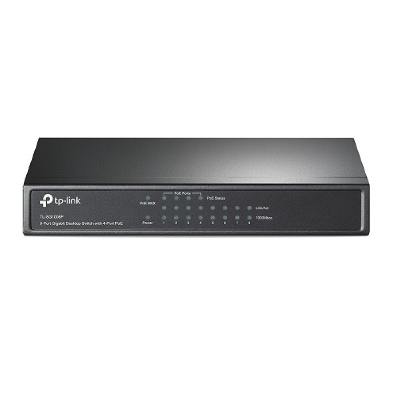 Коммутатор PoE 8-портовый Tp-Link TL-SG1008P
