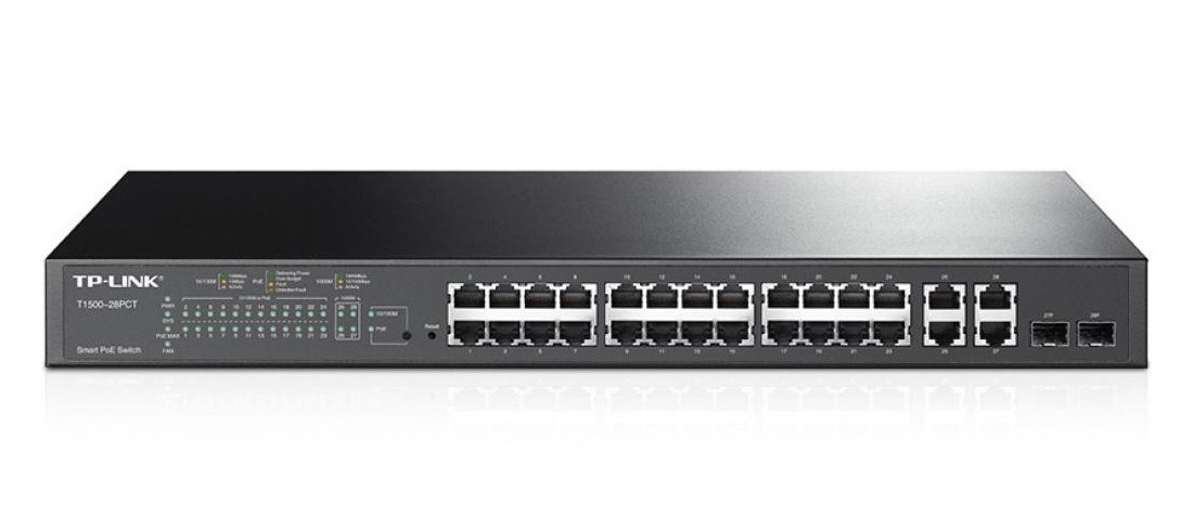 Коммутатор PoE+ Smart 24-портовый Tp-Link T1500-28PCT