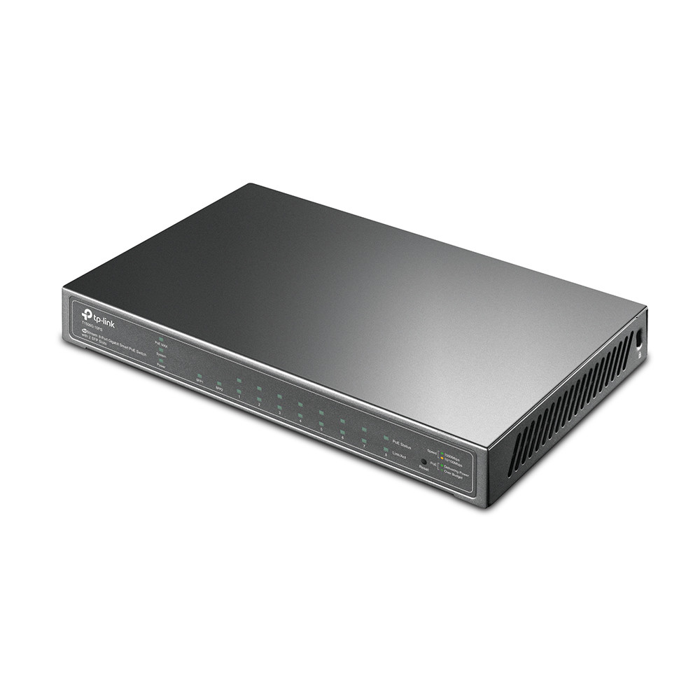 Коммутатор PoE+ Smart GbE 8-портовый Tp-Link T1500G-10PS